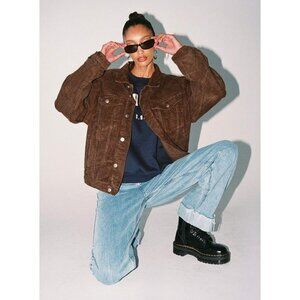 PRINCESS POLLY Women's Western Cord Jacket Size S/M In Brown